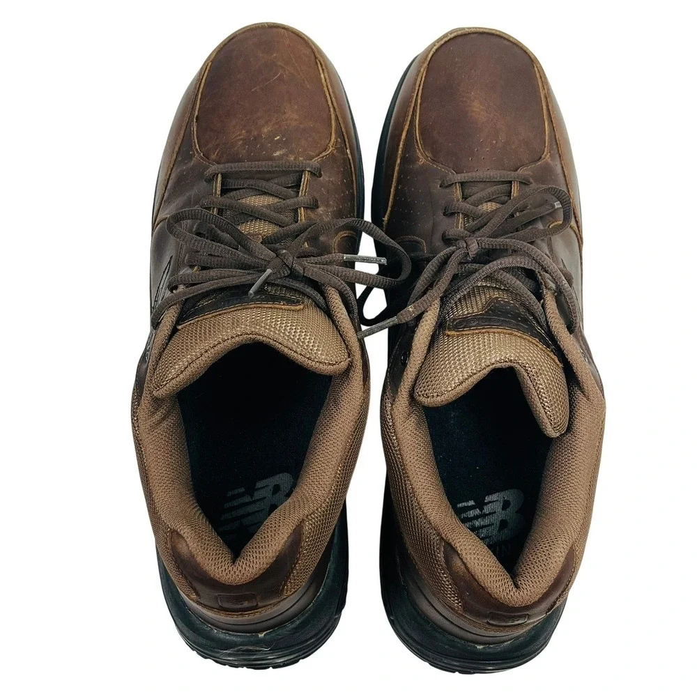 New Balance 928v3 Walking Shoes Mens 16 Brown Leather Rollbar Sneakers MW928BR